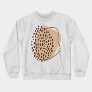 Warm Toned Dots Boho Abstract Shapes  Design Crewneck Sweatshirt